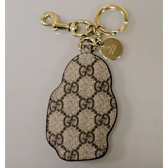 Gucci Unicef GG Canvas/Leather Key Ring/Charm Snowman and Snake - Picture 3 of 3